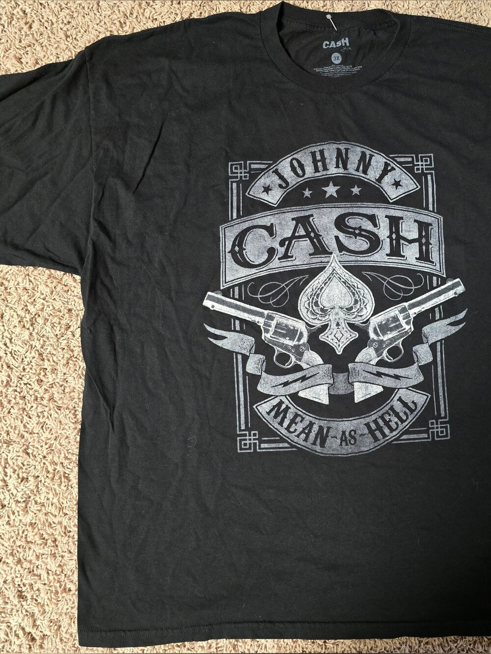 Johnny Cash "Mean As Hell" graphic t-shirt